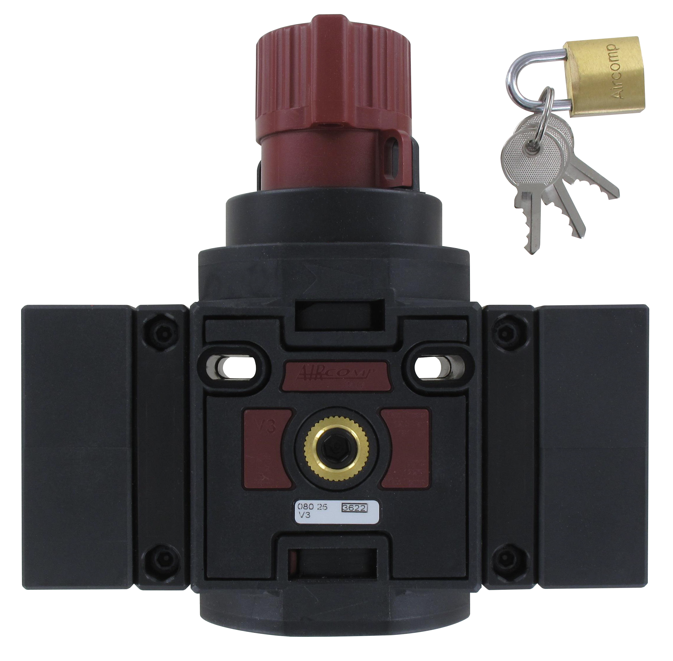 3-way stop valve with 1 G3/4'' lock