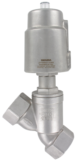 316 stainless steel single acting angle seat valves JF100 - Angle seat valves - stainless steel  