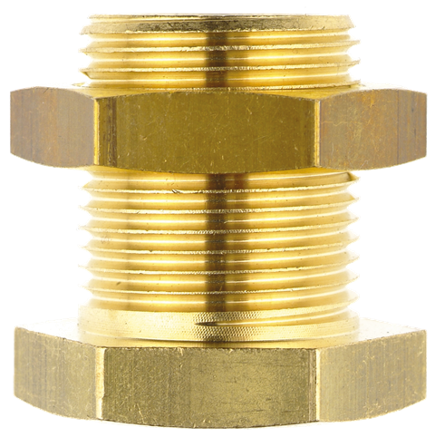 Brass push-in fitting for brake systems with female/female bulkhead M12X1.5- G1/4  D.Ext.M18X1.5