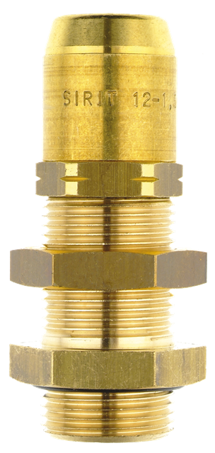 Bulkhead metric male-tube push-in fitting in brass for braking systems  M16X1.5-T8/6