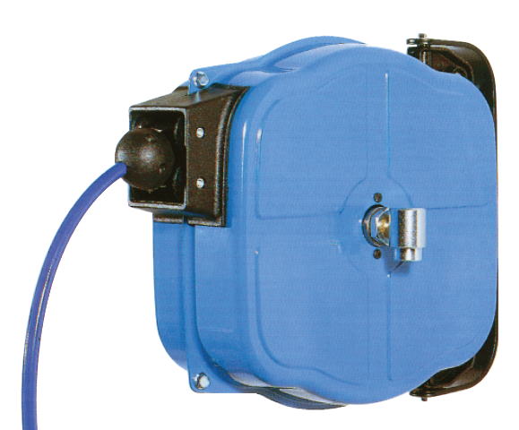 Enrouleur tambour fermé tuyau Ø8X12 bleu L=12 m Réseau d'air et équipements d'atelier