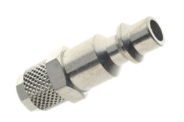 ISO-B profile BSP push-on fittings plugs D5,5 mm in nickel plated brass