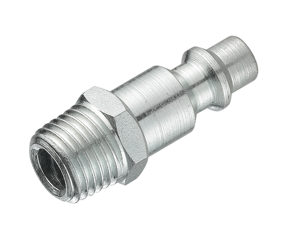 ISO-B profile BSP tapered male plugs DN5.5 mm in zinc plated steel for compressed air