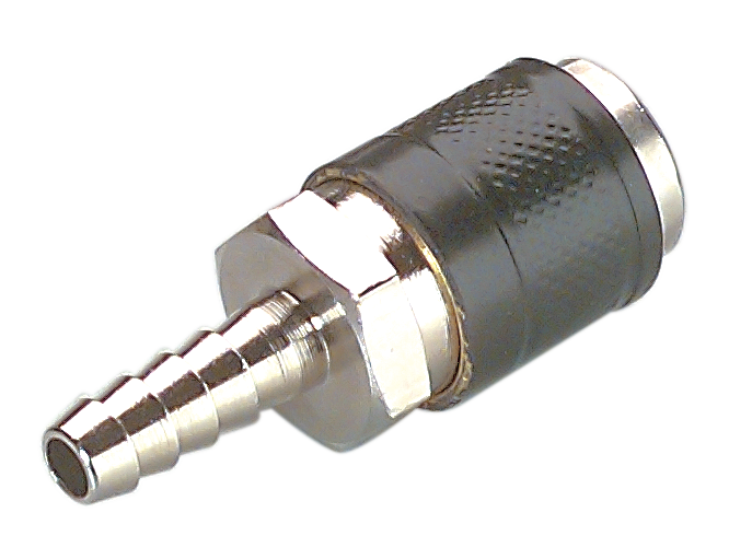 Mini-couplings double shut-off with barb connector 5 mm bore
