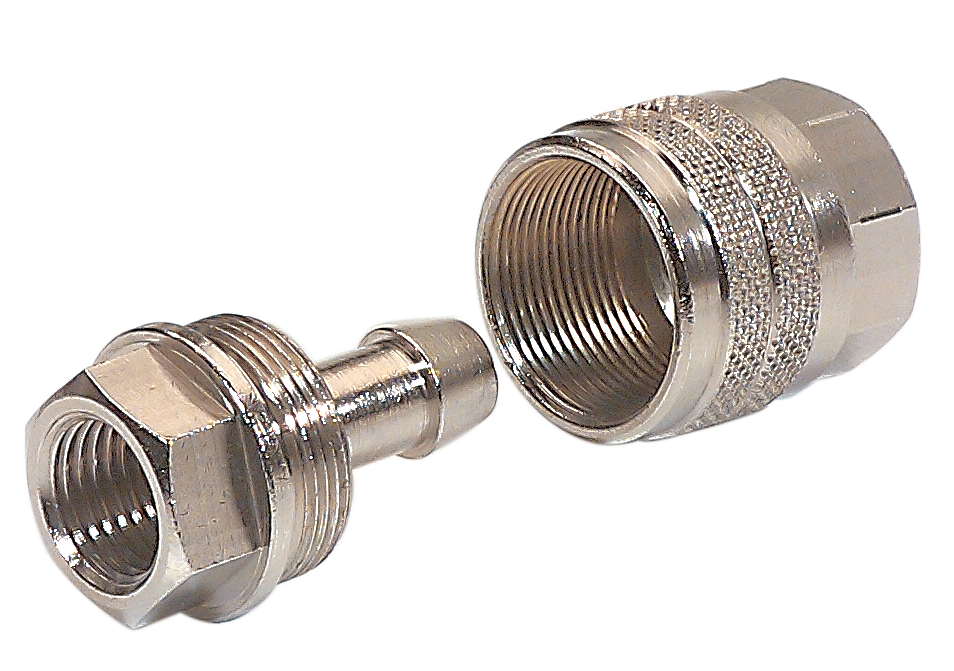 Nickel-plated brass tube clamp fitting 1/4 12/8