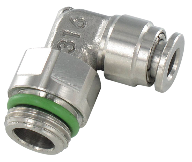 Push-in fittings in stainless steel