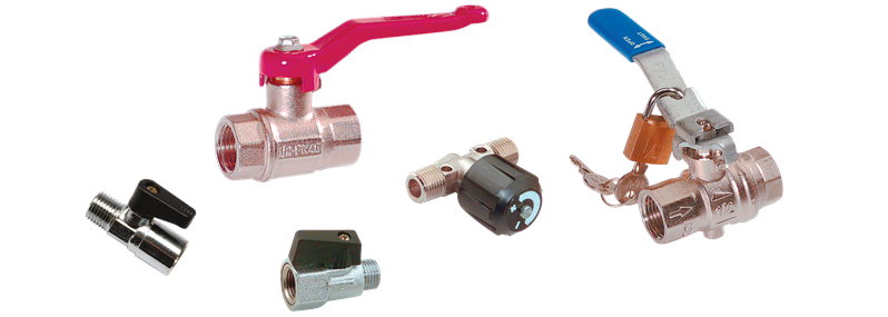 Ball and needle valves for compressed air