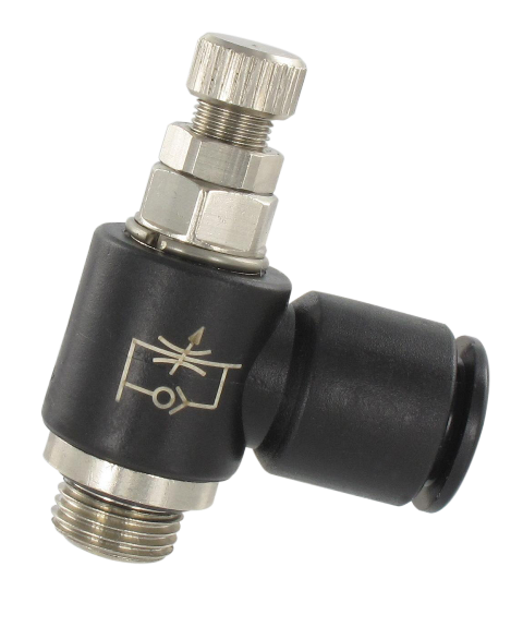 Control valves push-in outlet compact resin version knurled adjustment for compressed air