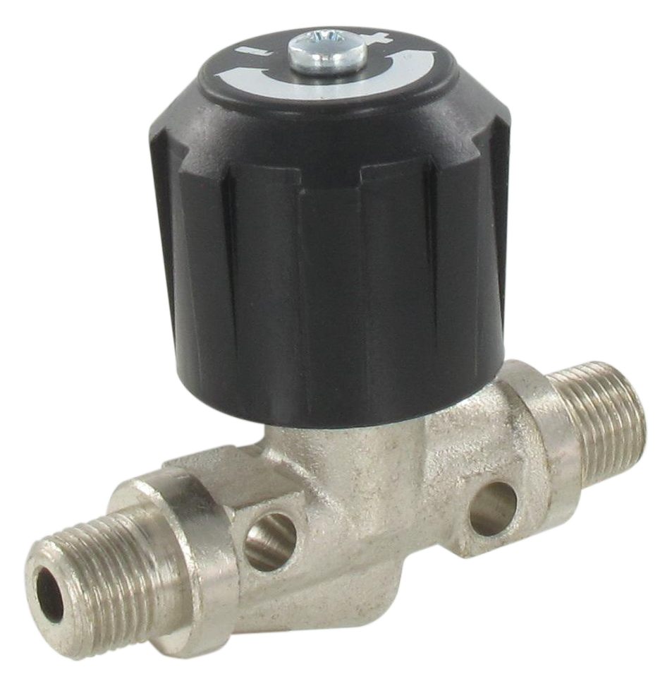 Needle valves for compressed air, water