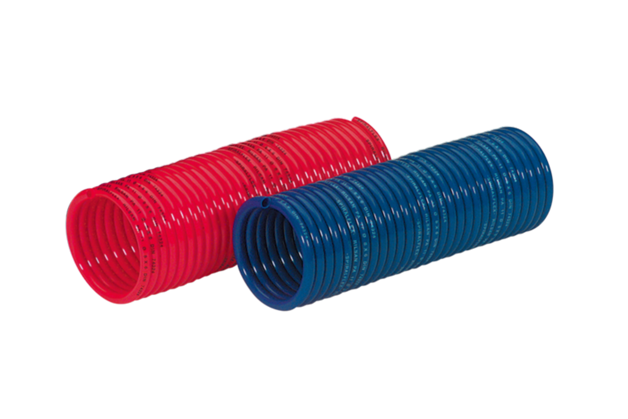 Polyamide spiral hoses for compressed air