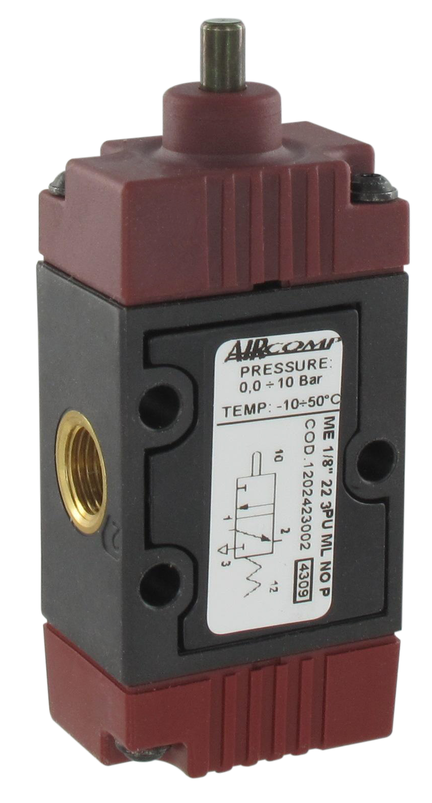 Push-button pneumatic valves 120 (G1/8 - 490 Nl/min) SENGA