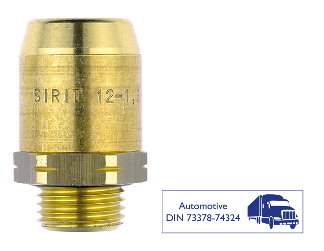 Push-in fittings for braking systems for compressed air