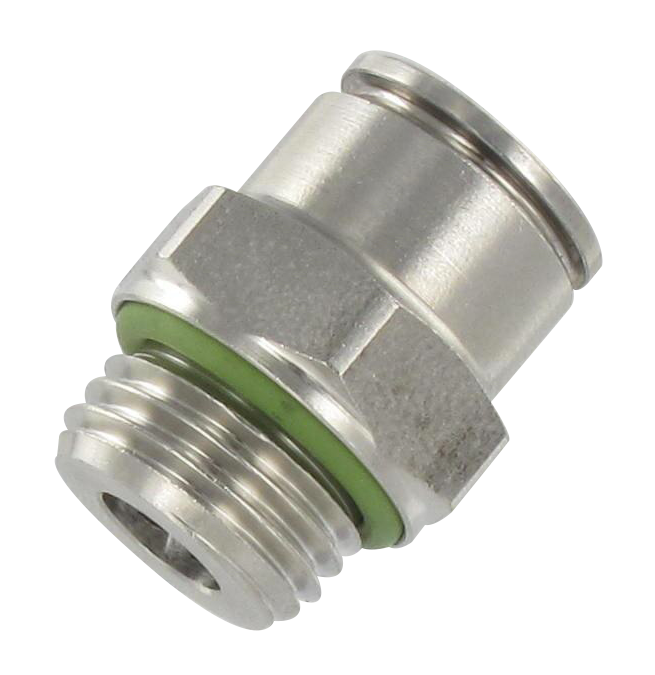 Push-in fittings in stainless steel for chemical and food industry