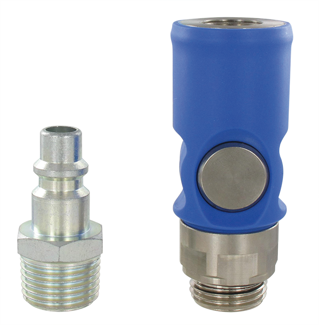 ISO-B DN8 quick-connect safety couplings for pneumatics