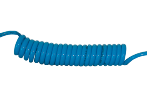 Polyurethane spiral hoses for compressed air