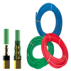 Push-lock hoses for welding process and refrigerant cooling systems