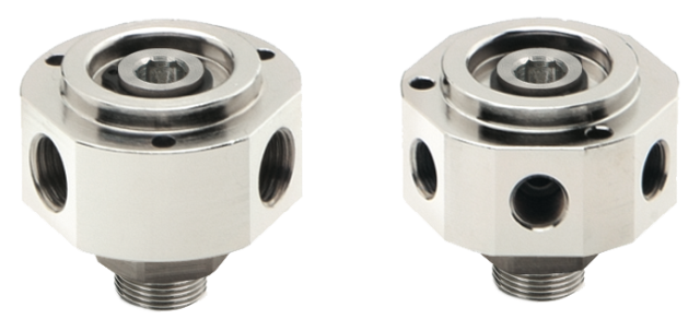 Swivel fittings male/female 1 inlet/3 or 6 outlets for lubricated compressed air, vacuum and water