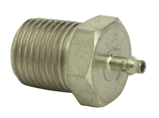 1/8\" NPT T.1/16 male barbed fitting, electroless nickel plating
