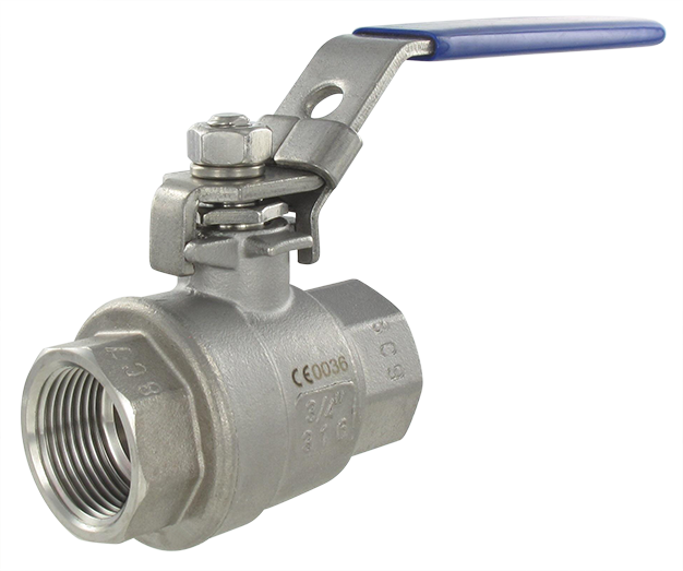 2-way pressure relief ball valve female / female BSP cylindrical 3/4