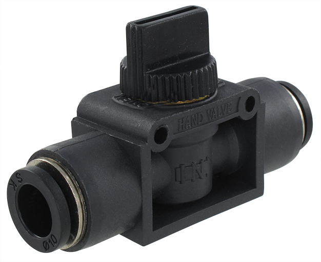 3/2 technopolymer valve with push-in connections D10 Technopolymer valves