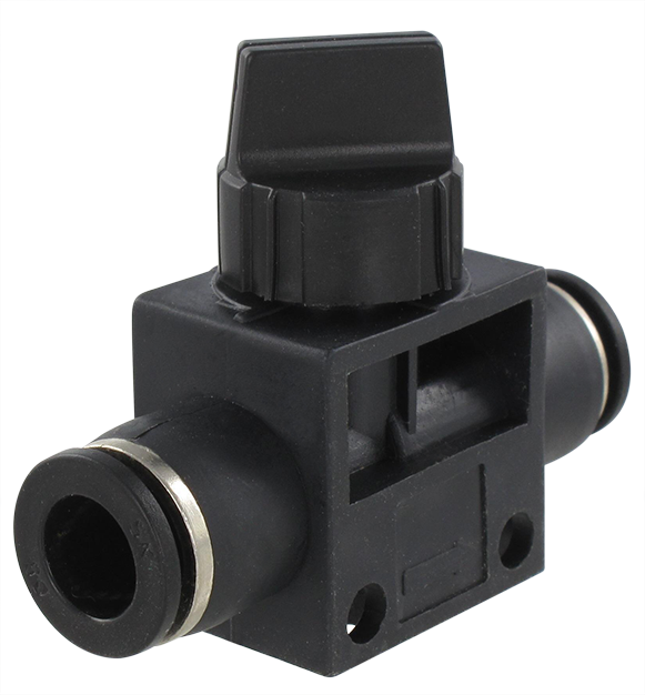 3/2 technopolymer valve with push-in connections D6 - 8 Technopolymer valves