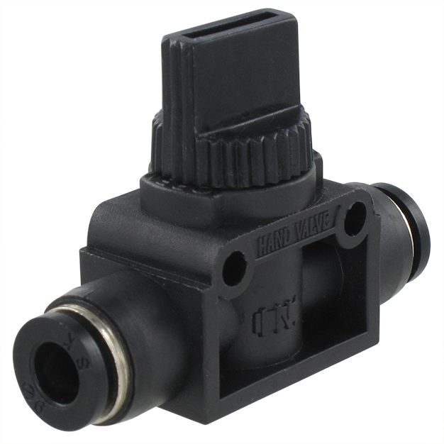 3/2 technopolymer valve with push-in connections D6 Technopolymer valves