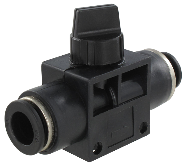 3/2 technopolymer valve with push-in connections D8 - 10 Technopolymer valves