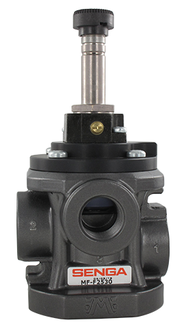 Pneumatic control valve 1/8" 3/2 NO for vacuum - ixef head