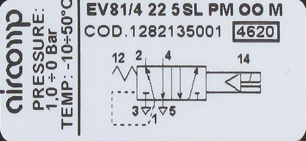 5/2 (G1/4'') electro-pneumatically operated valve monostable Pneumatic valves
