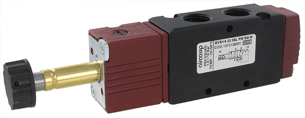 5/2-way solenoid pneumatic operated valve (G1/4\")