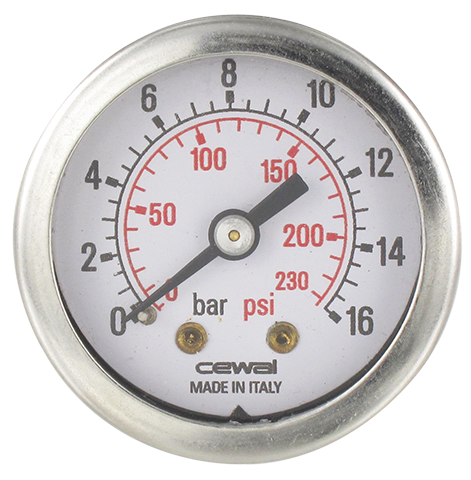 ABS pressure gauge dia 40 0-16 bar Pneumatic components