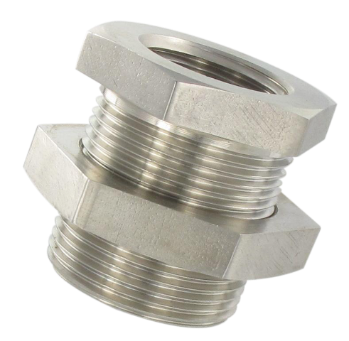 AISI 316Ti stainless steel female/female bulkhead penetration 3/8 Standard fittings in stainless steel