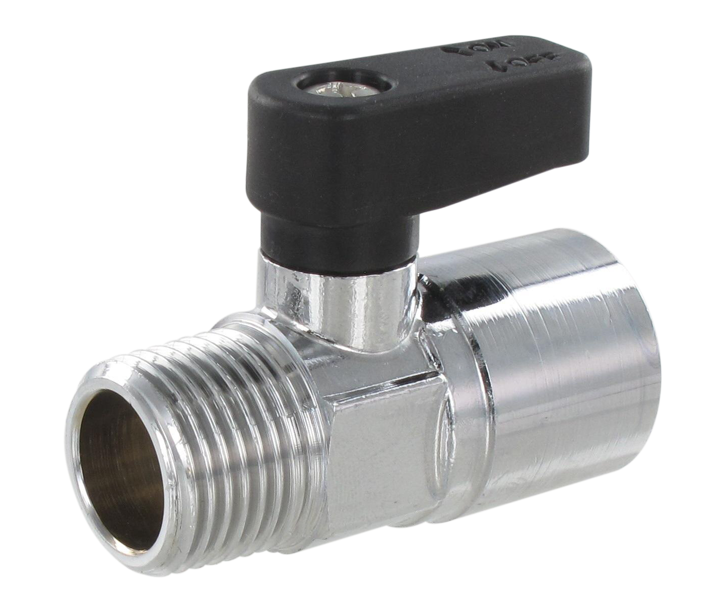 Ball valve male BSP conical / female BSP cylindrical 1/2\" Nickel-plated brass ball valves