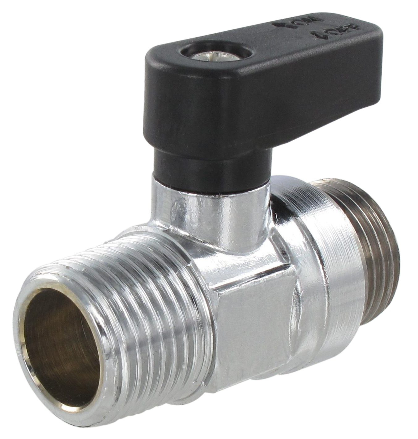 Ball valve male BSP conical / male BSP cylindrical 1/2 Nickel-plated brass ball valves