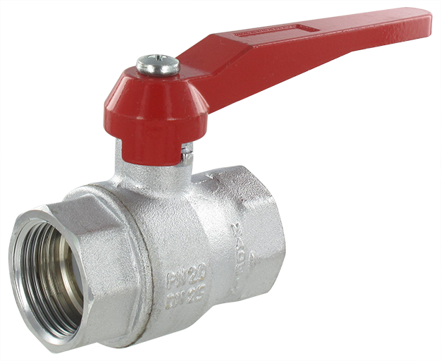 Ball valves female / female BSP cylindrical standard series - PN 20 Nickel-plated brass ball valves