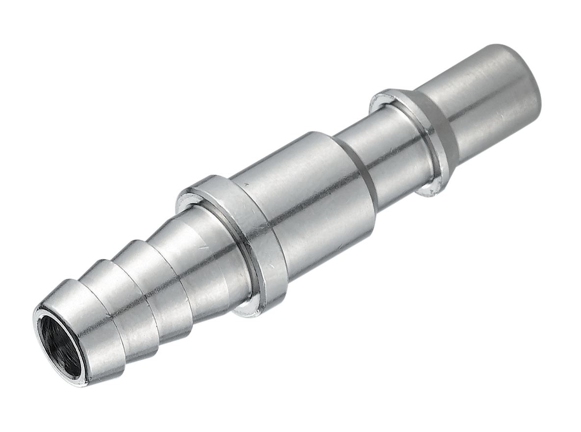 ISO-C profile barb connector plugs DN8 mm in zinc plated steel for compressed air