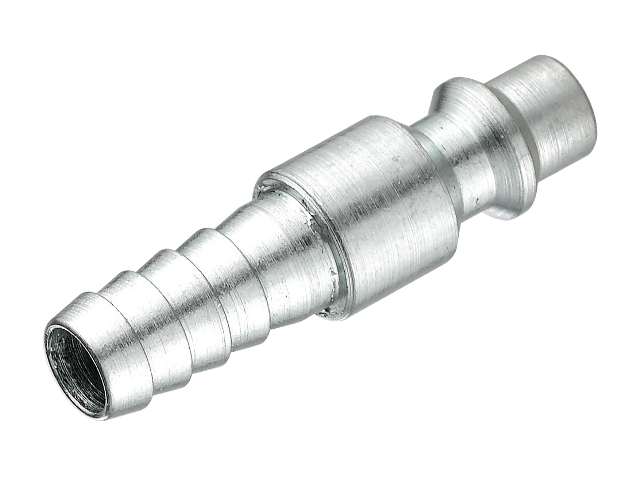 ISO-B profile barb connector plugs D5.5 mm in zinc plated steel for compressed air