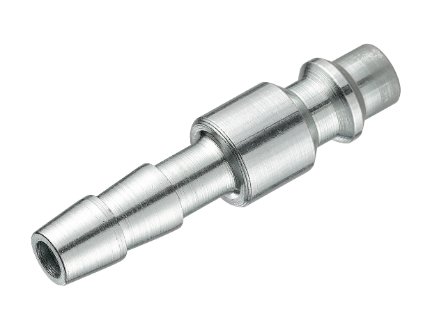 ISO-B profile barb connector plugs D5.5 mm in zinc plated steel (flexible hoses)
