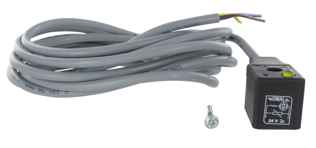 Connecteur 22mm à câble 3m + LED 24 V Distributeurs pneumatiques