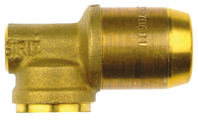 Brass swivel L push-in fittings for brake systems