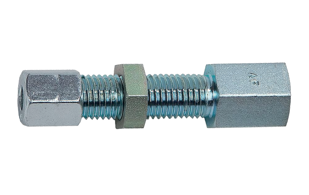 Bulkhead lubrication cutting ring fitting in zinc-plated steel M10X1 T.6