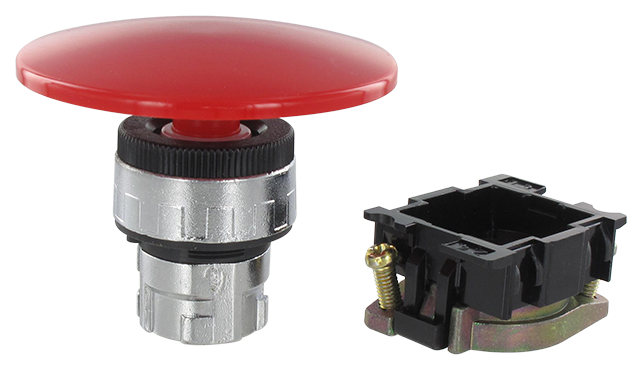 Commande panneau séries 100/120 bouton oscillant pneumatique Ø60 RM 056 R rouge Distributeurs pneumatiques commandes à panneau