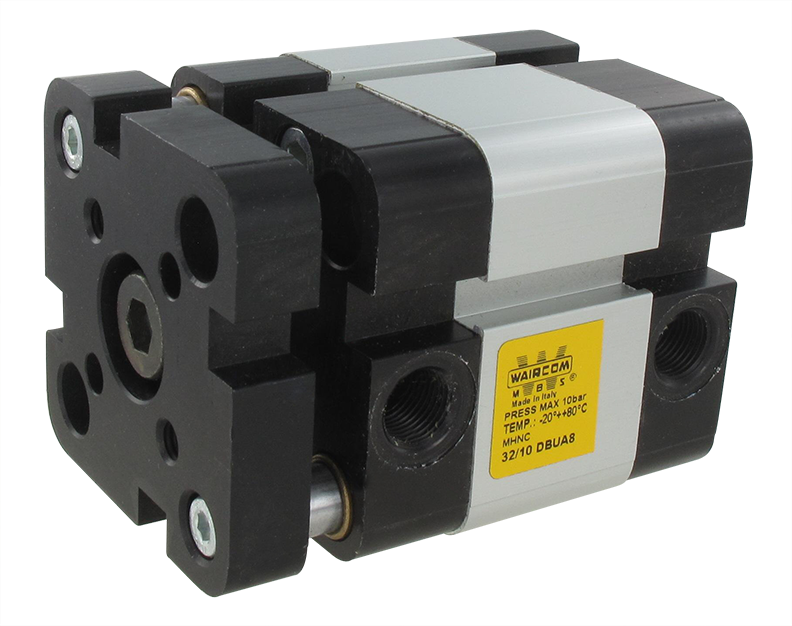 Compact double acting pneumatic cylinders with anti-rotation device female rod