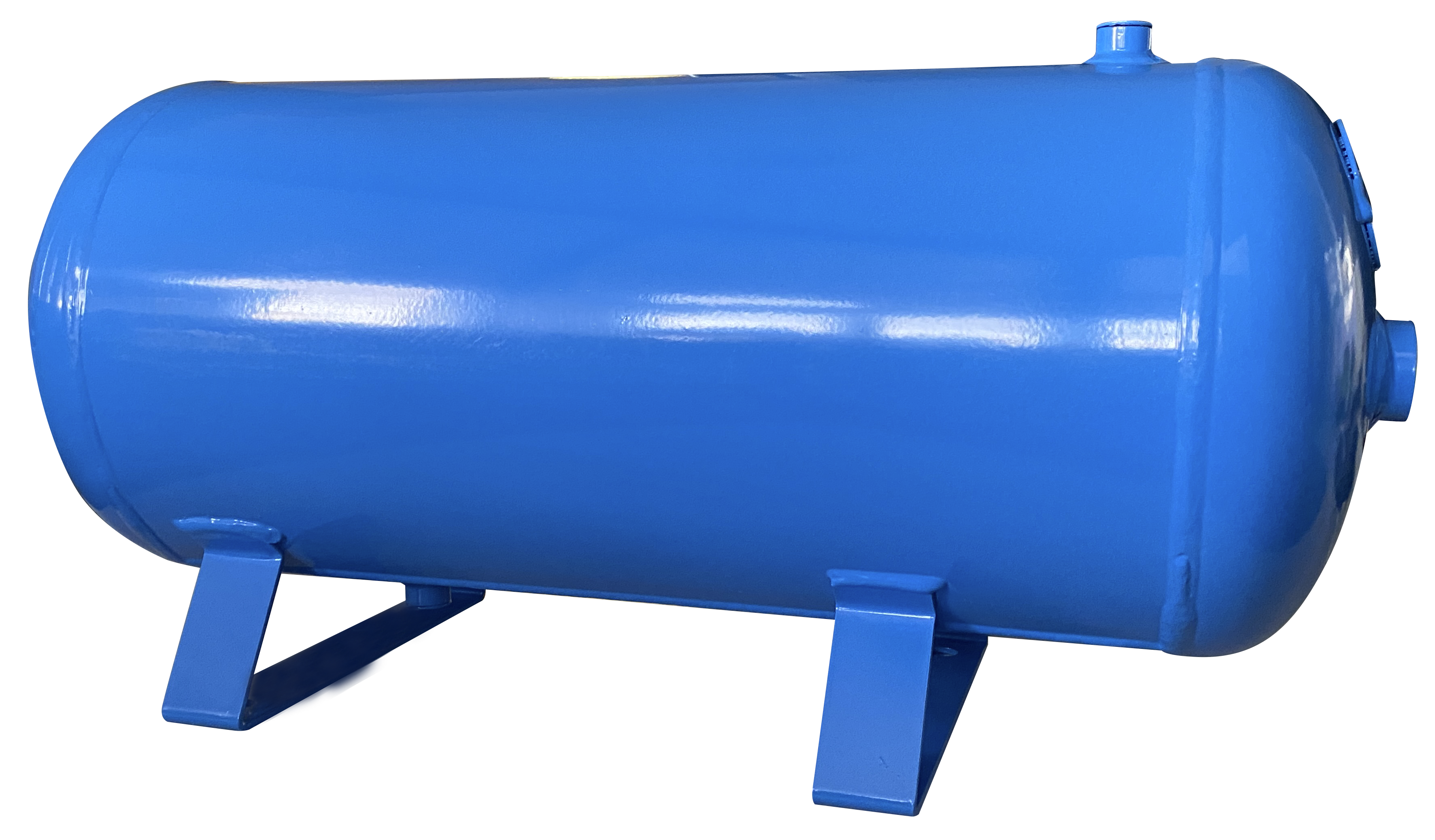 Epoxy painted steel compressed air tanks with feet