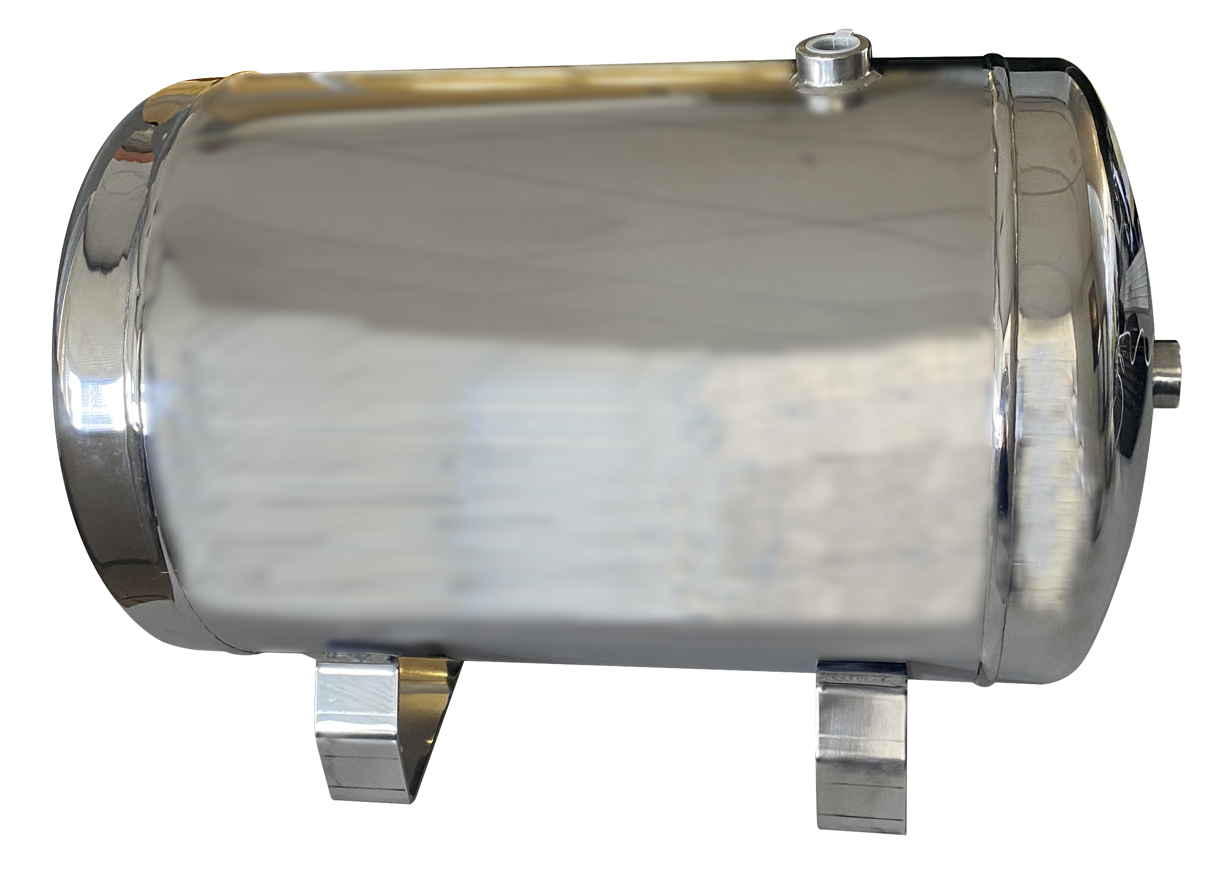 Compressed air tanks in polished stainless steel with feet