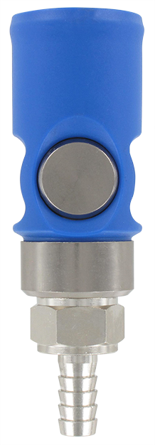 Coupleur pneumatique sécurité plastique ISO-B cannelée T.8 DN8 mm Raccords et coupleurs