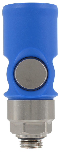 Coupleur pneumatique sécurité plastique ISO-B mâle cylindrique 1/4\" DN8 mm Raccords et coupleurs