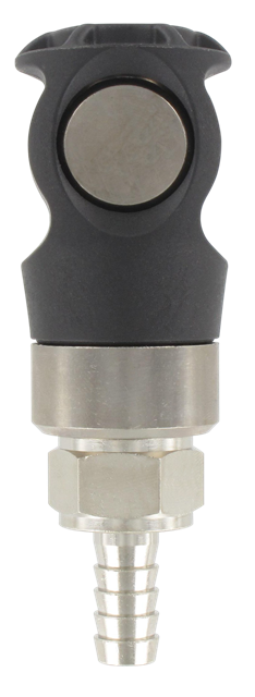 Coupleur pneumatique sécurité plastique ISO-C cannelée T.6 DN8mm Raccords et coupleurs