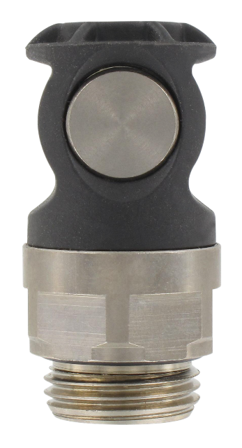 Coupleur pneumatique sécurité plastique ISO-C mâle cylindrique 1/2\" DN5.5 mm Coupleurs/Raccords rapides de sécurité technopolymère