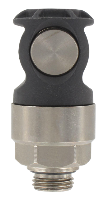 Coupleur pneumatique sécurité plastique ISO-C mâle cylindrique 1/4\" DN5.5 mm Coupleurs/Raccords rapides de sécurité technopolymère